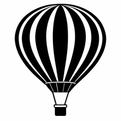 Naklejka premium Vector Silhouette Air Balloon