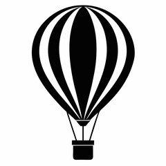 Fototapeta premium Vector Silhouette Air Balloon