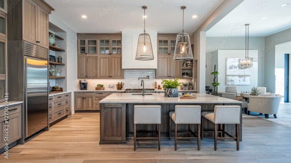 Aufkleber A dramatic slider showing the transition from a pencil design sketch of a kitchen to the completed custom kitchen, complete with modern, elegant finishes.