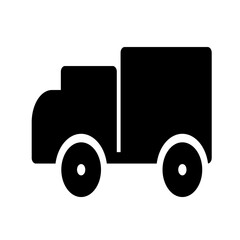 Compact delivery car icon with motion lines, symbolizing speed and efficiency in shipping services.