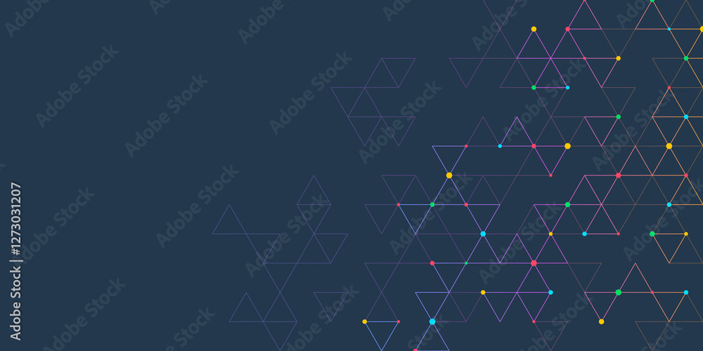 Fototapete Abstract background with a geometric pattern of triangle shapes. Graphic design element 