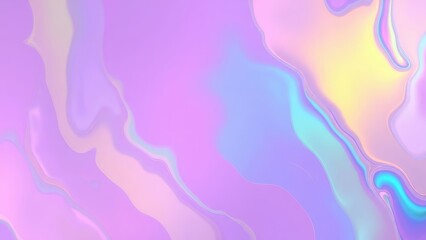 Fototapeta premium abstract fluid background with a pastel holographic color palette, perfect for adding a touch of fantasy and elegance to your designs. the colors blend seamlessly.