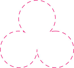 Math Geometric Dashed Line Shapes