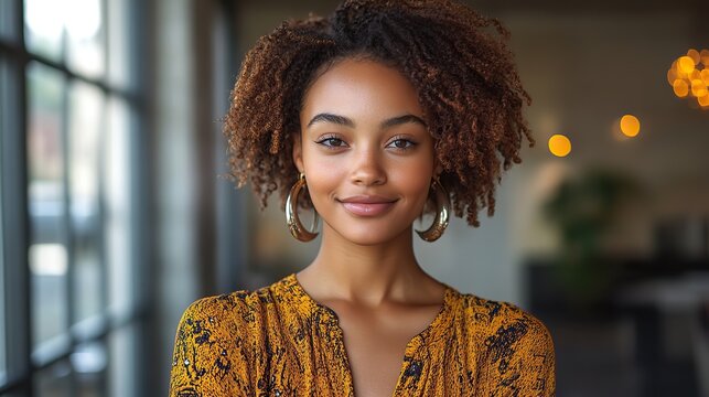 professional businesswoman holding a tablet computer while standing confidently in a modern office environment