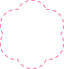 Math Geometric Dashed Line Shapes