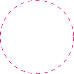 Naklejka premium Math Geometric Dashed Line Shapes