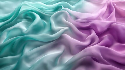Obraz premium Elegant Teal and Purple Silk Fabric Texture