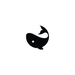 whale logo. whale vector illustration for icon,symbol or logo. whale silhouette