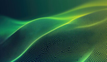 Modern abstract green gradient background with dynamic blur effect and organic texture flow, tailored for website hero sections, cosmetic brand packaging designs, and tech conference digital banners.