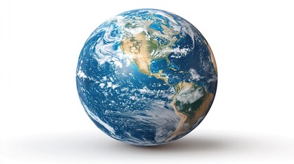 Obraz premium realistic earth globe with transparent background in png style for detailed global representation and design projects