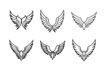 Eagle wings silhouette vector