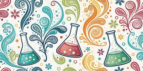Abstract Chemistry Swirls: Liquid Patterns in Scientific Research
