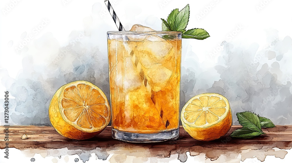 Poster refreshing lemonade png image with transparent background ideal for summer beverage designs menu ill