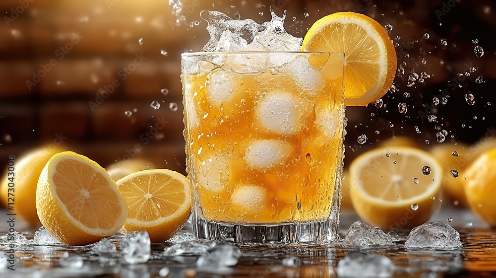 Poster refreshing lemonade png image with transparent background ideal for summer beverage designs menu ill