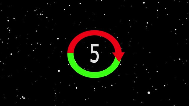Alphabet number on circle wave  and black background . number 1 to 10 