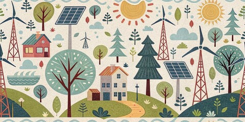 Aerial Abstract Rug: Renewable Energy Resources, Sustainable Design, Eco-Friendly Home Decor