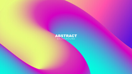 Colorful Abstract Gradient Background with Smooth Wavy Flow, Vibrant Gradient Colors, vector illustration