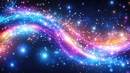 Obraz premium Abstract glowing cosmic waves background