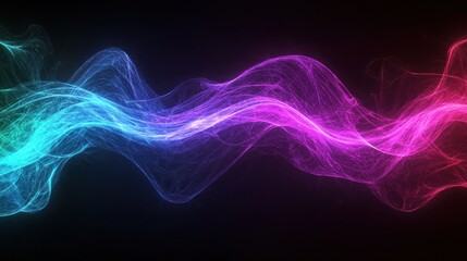 Abstract Colorful Wave Energy Flowing
