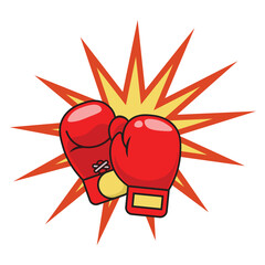 Boxing Gloves Illustration
