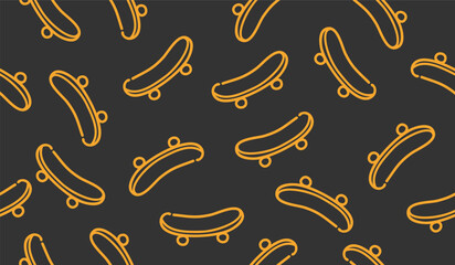 Skateboard deck pattern background vector design