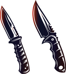 knife color vector image
