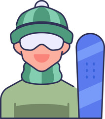 Snowboarder Icon Illustrations