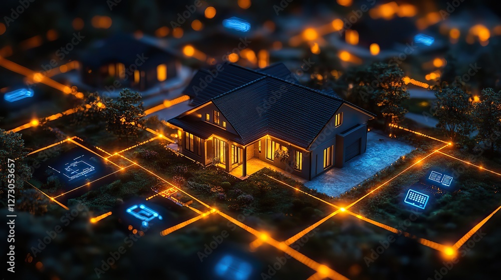 Poster smart home automation and connectivity a seamless internet of things iot ecosystem visual concept