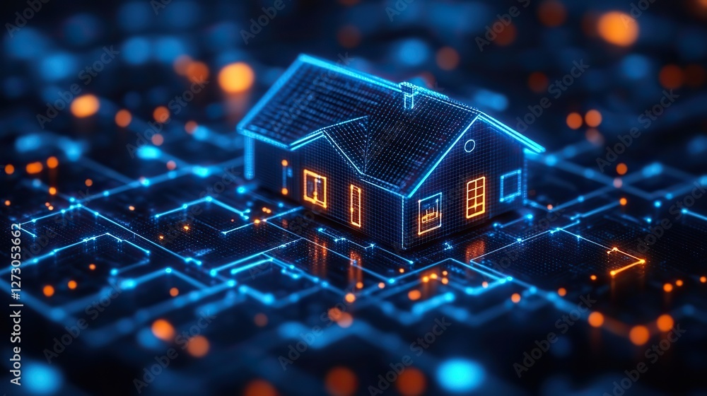 Poster smart home automation and connectivity a seamless internet of things iot ecosystem visual concept