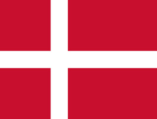 Denmark. National Flag of Denmark. Vector