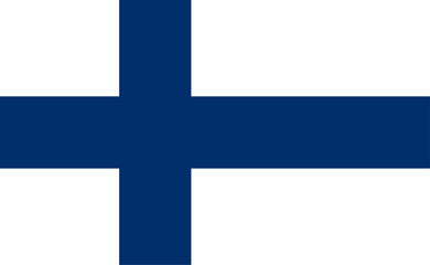 Naklejka premium Finland. National Flag of Finland. Vector