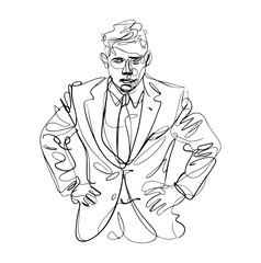 people working continuous one line vector drawing. Students preparing to exams, doing homework
