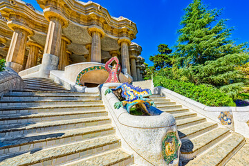 Barcelona. Gorgeous and amazing Park Guel .