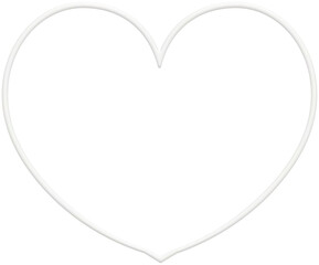 丸みを帯びた下から吹き出すハートのワイヤーフレーム