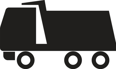 truck silhouette on a white background