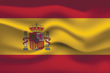 Obraz premium Flag of Spain. National symbol in official colors. Template icon. Abstract vector background.