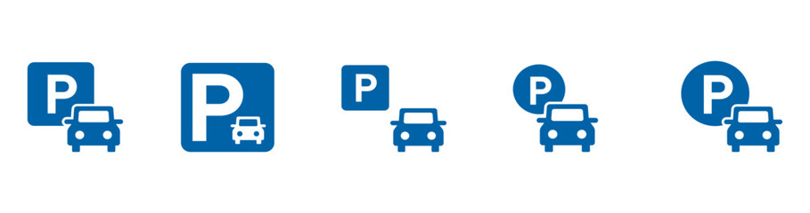 駐車場・パーキングの標識アイコンマーク2青