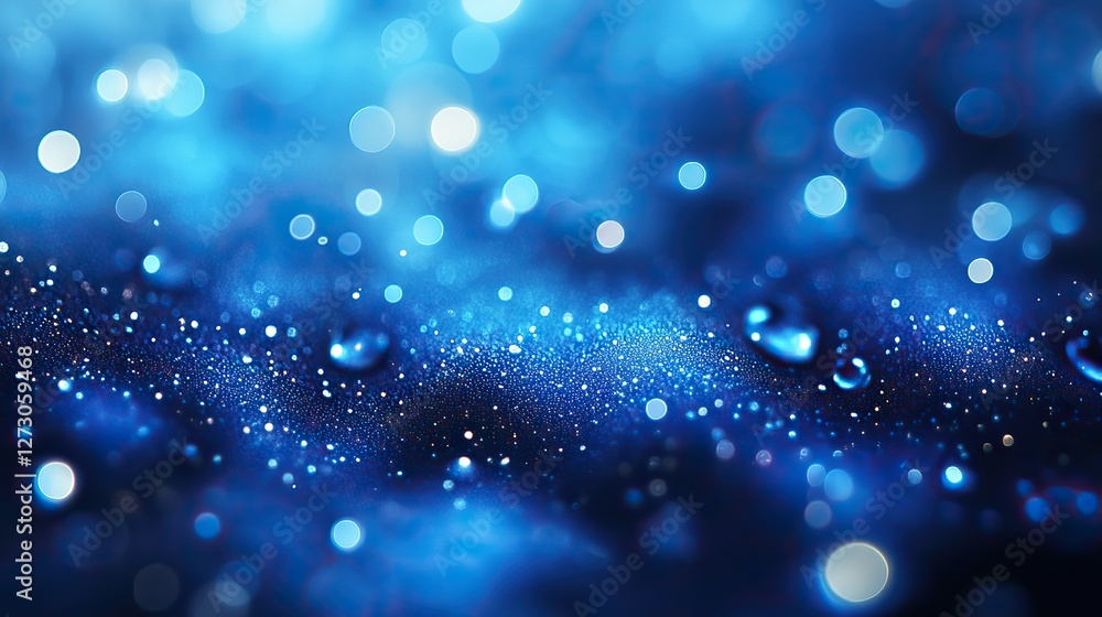 Poster soft blue bokeh abstract background with gentle light effects and blurred circles ideal for elegant 