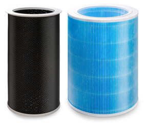 Air Purifier for Antiformaldehyde Antibacterial with activated carbon on white background, Air...