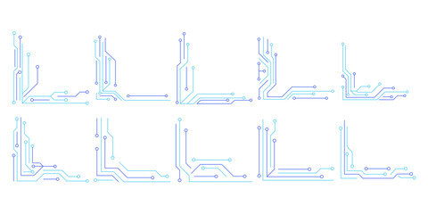 Obraz premium Circuit Line Technology Corner