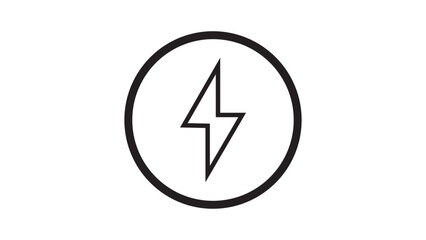 lightning icon on a white background