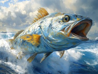 A terrifying deep-sea monster, an ugly fish with a massive gaping mouth and sharp teeth