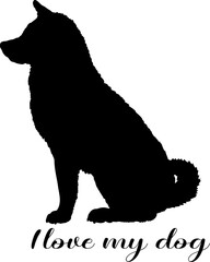 og silhouette, dog, dog breeds, logo, vector, silhouette, i love my dog, animal, illustration, icon, sign, design, black, symbol, pet, love
