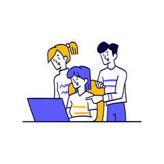 Teamwork and Collaboration Hand Drawn Illustration