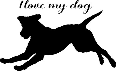 og silhouette, dog, dog breeds, logo, vector, silhouette, i love my dog, animal, illustration, icon, sign, design, black, symbol, pet, love
