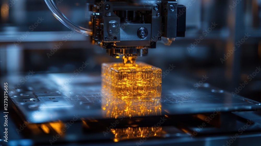 Poster factory 3d printer building transparent object