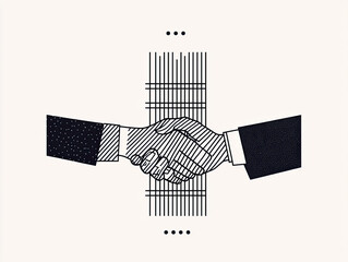 Handshake illustration symbolizing partnership and agreement