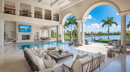 Luxury Waterfront Mansion with Indoor Pool and Breathtaking Views
