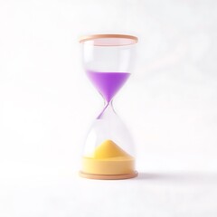 3d sandglass isolated on a white background
