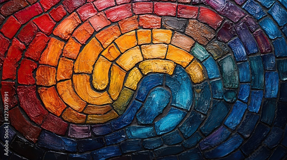 Poster unity in diversity multicolored fingerprint mosaic symbolizing inclusivity and anti racism